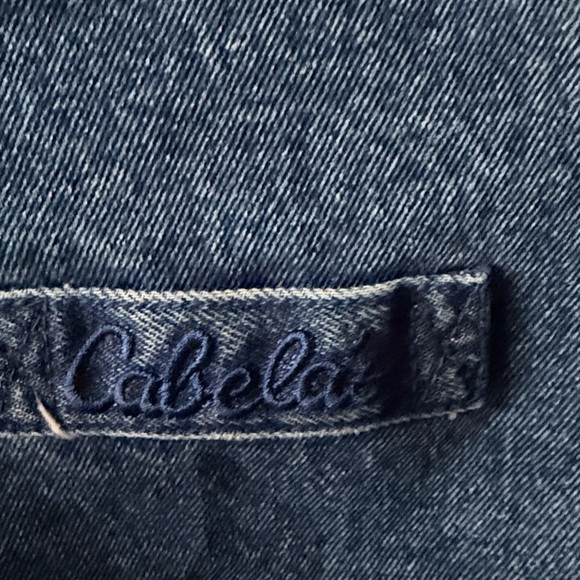 Vintage Y2K Cabelas Bomber Denim Jacket Size Medium - Picture 3 of 4